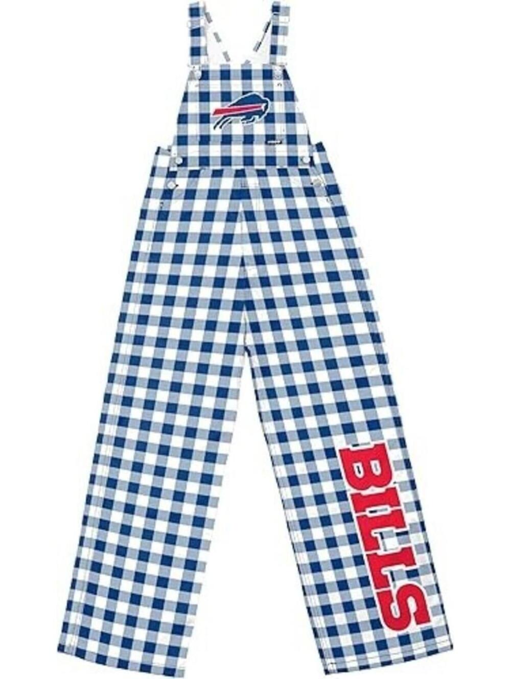 New Womens BUFFALO BILLS Overalls Bibs Football Fan Outfit Medium Foco Mafia